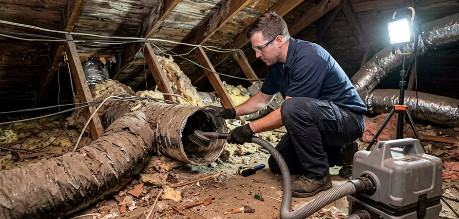 Storm-Damaged Attic Duct Cleaning in Paterson
