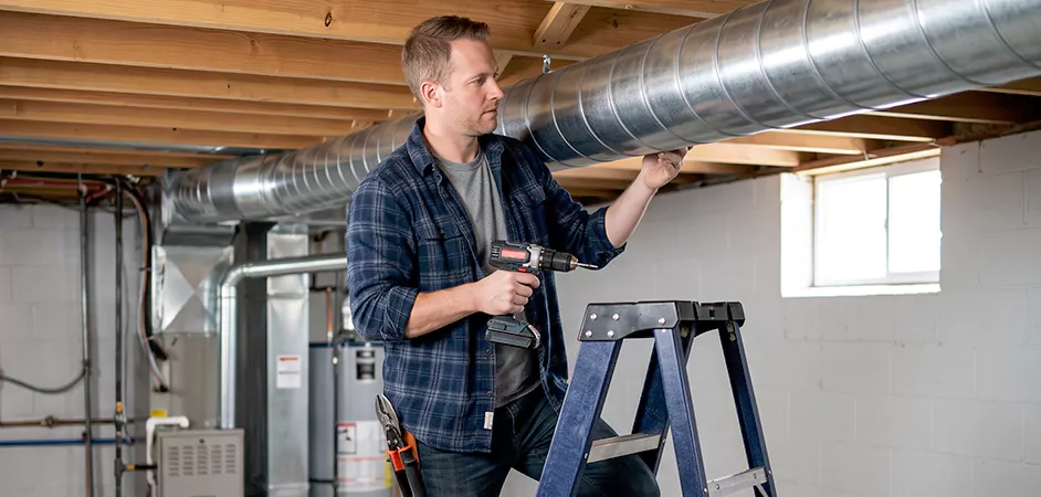 Exposed Spiral Ductwork in Paterson
